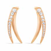18k Rose Gold and Diamond Talon Style Earrings image