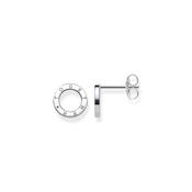 Together Sterling Silver Circle Stud Earrings image
