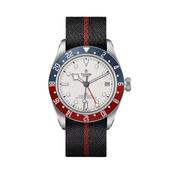 Black Bay GMT 41mm White Dial Automatic Fabric Strap Watch image