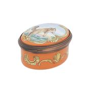 Porcelain Rococco Cat Jewellery Trinket Box
