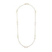 18k Yellow Gold Stirrup Link Necklace image