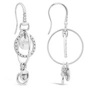 GG Flora 18k White Gold Flora Diamond Drop Earrings