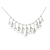 18k White Gold &amp; Diamond Horsebit Necklace image