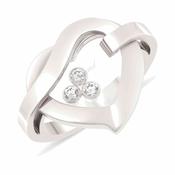 Happy Diamonds 18k White Gold Heart Ring image