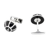 Black Ball Sterling Silver Cufflinks image