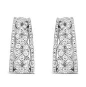 18k White Gold and 1.34cts Diamond Earrings