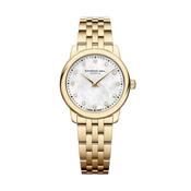 Toccata Classic 24mm MOP Diamond Dot Dial Quartz Gold Tone Stainless Steel Bracelet Watch