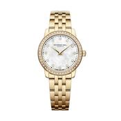 Toccata Classic 24mm MOP Diamond Dot Dial Quartz Gold Tone Stainless Steel Bracelet Watch
