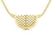 18k Gold 5 Diamond Bow Necklace image