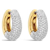 Weir Collection 18k Gold 2.37ct Diamond Hoop Earrings image