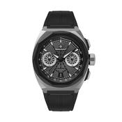 Supernova 41mm Chronograph Black Dial Automatic Black Rubber Strap Watch
