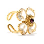Trefle Clover Natural Rock Crystal Ring