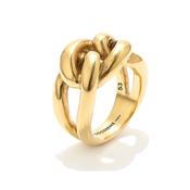Lhassa Yellow Gold Plated Link Ring