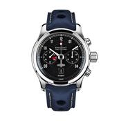 Jaguar MKII 43mm Navy Dial Automatic Navy Leather Strap Watch