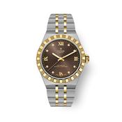 Royal 30mm Brown Diamond Date Dial Automatic Steel &amp; Gold Watch