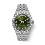 Royal 40mm Green Day Date Dial Automatic Stainless Steel Bracelet Watch image