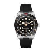 Black Bay 58 39mm Black Dial Automatic Black Rubber Strap Watch image
