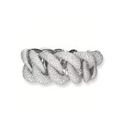 Gourmette 18k White Gold Diamond Supple Bracelet image