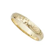 14K Gold Ladies Claddagh Wedding Band Ring image