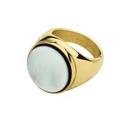 Mother of Pearl Castor Gold Ring