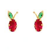 9k Yellow Gold Cubic Zirconia Stud Earrings