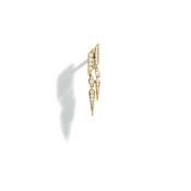 Anyway 18K Yellow Gold Double Drops Diamonds One Piece Earring image