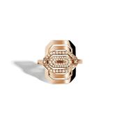 My Way 18K Rose Gold &amp; Half Paved Diamond Mini Ring