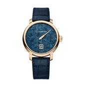 L.U.C Quattro Sprit 25 40mm Blue Dial Manual Blue Alligator Strap Watch  image