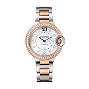 Ballon Bleu de Cartier 33mm White Diamond Dial Automatic Rose Gold &amp; Steel Watch image