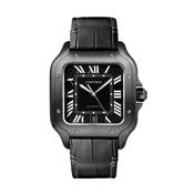 Santos de Cartier 47.5mm x 39.8mm Black Dial Automatic Steel Watch image