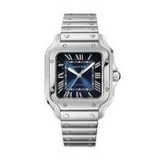 Santos de Cartier 35.1mm Navy Dial Automatic Stainless Steel Watch