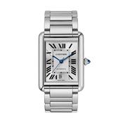 Tank Must 41x31 mm Silvered Dial Automatic Steel Bracelet Watch image