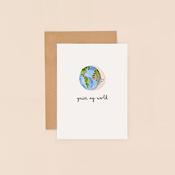 Louise Mulgrew Mini Card You're My World Card image
