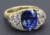 Antique Sapphire and Diamond Ring - Weldons Jewellers image