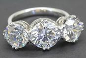 Superb Diamond Three Stone Ring, 6.5 carats - Weldons Jewellers image
