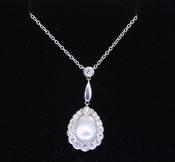 Pearl and Diamond Pendant - Weldons