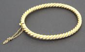 Gold Bangle, Ropework Pattern - Weldons