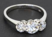 Diamond Three Stone Ring, 1 carat - Weldons