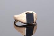 Vintage Irish Onyx Signet Ring - Weldons Jewellers