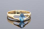 Teal Gemstone Gold Ring - Weldons Jewellers