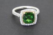 Chrome Tourmaline and Diamond Ring - Weldons Jewellers image