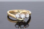 Diamond Three-Stone Twist Ring - Weldons Jewellers