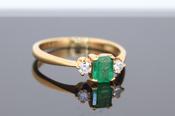 Emerald and Diamond Ring - Weldons Jewellers