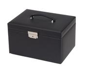Sharon Black Bonded Leather Jewel Box | Westgate Design image