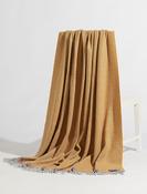 Wool and Cashmere Throw - Cinnamon &amp; Soft Grey | Westgate Design image
