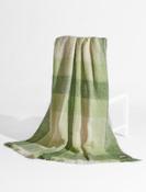 Moss Green Check Mohair Throw | Westgate Design image