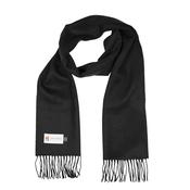 Merino Luxury Wool Scarf Solid Black Framed Print | Westgate Design image
