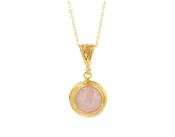 Necklace made from brass, goldplated, rosequarz | Westgate Design image