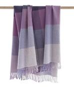 1442- Merino Wool Cashmere Throw Purple Lavender Lilac Blocks | Westgate Design image