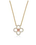 Le Fleur Collection Pink Cz Pendant Yellow Gold | Westgate Design image